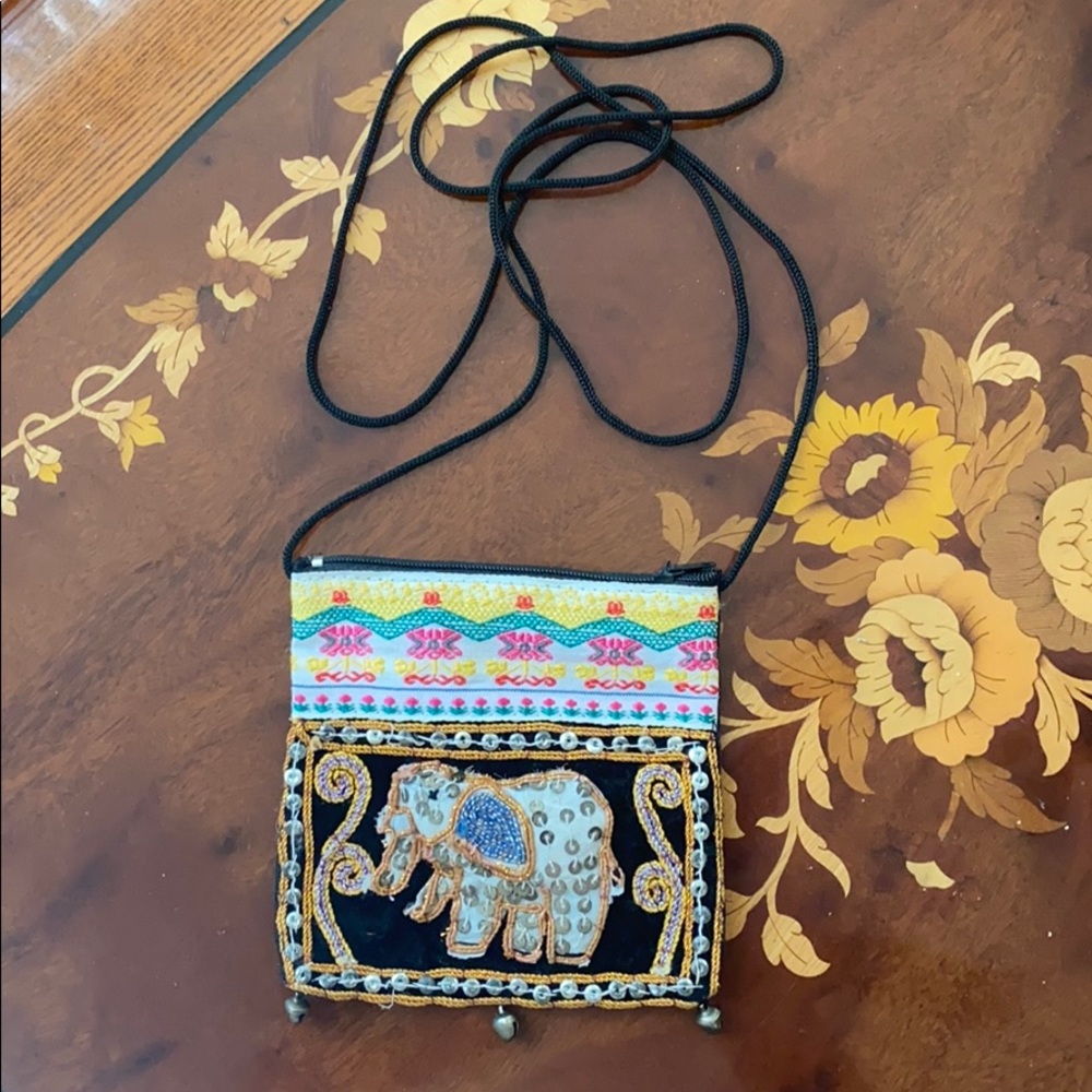 🆕Elephant Sequin Coin Purse🐘🪙👛🖤👝👜💵💴💰